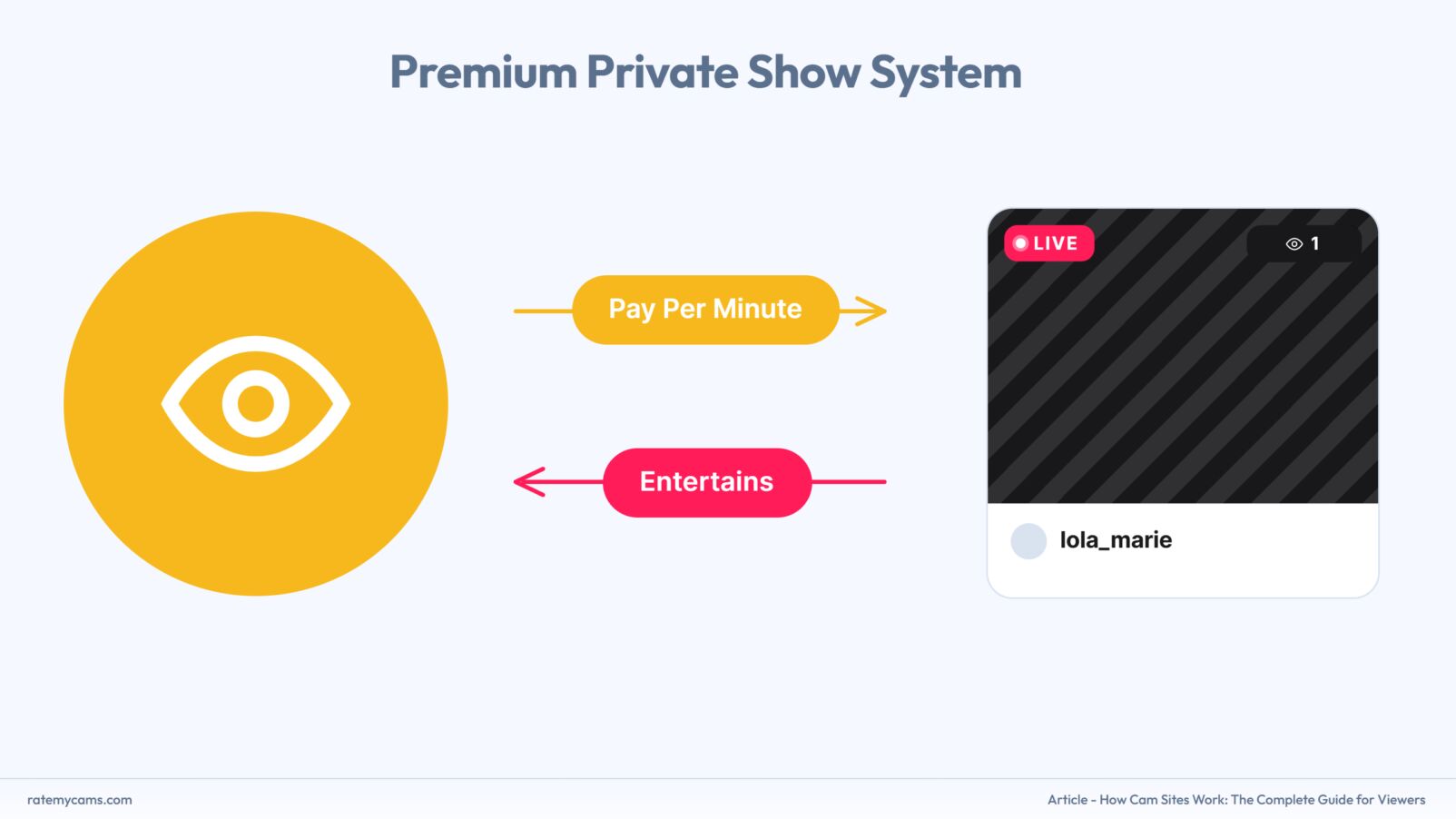 Premium cam site private show system