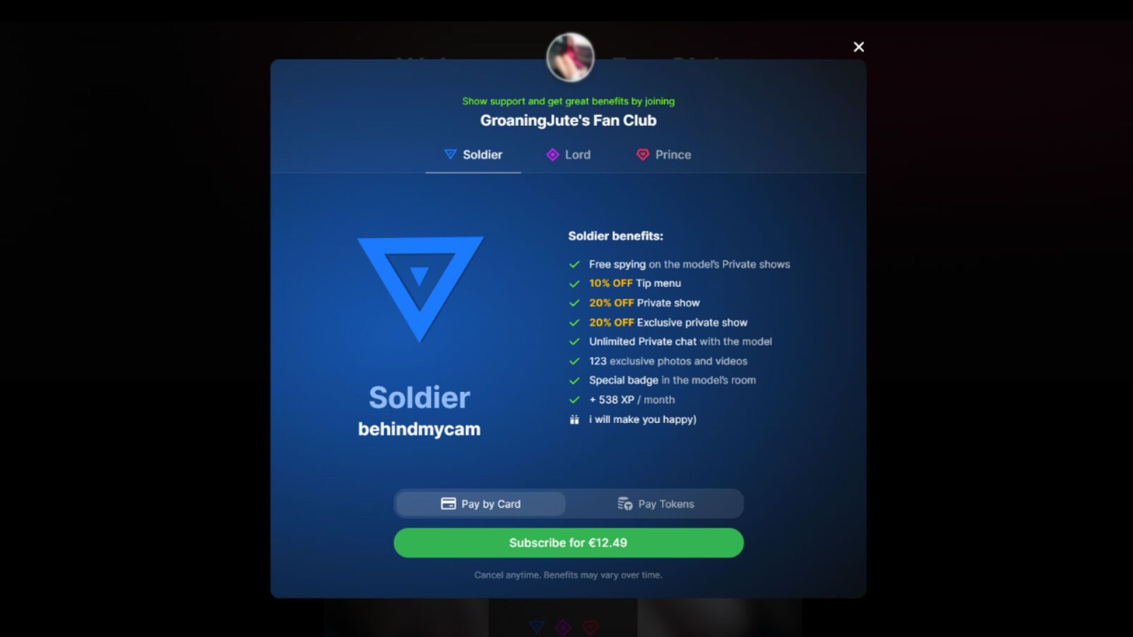 Fan clubs stripchat benefits