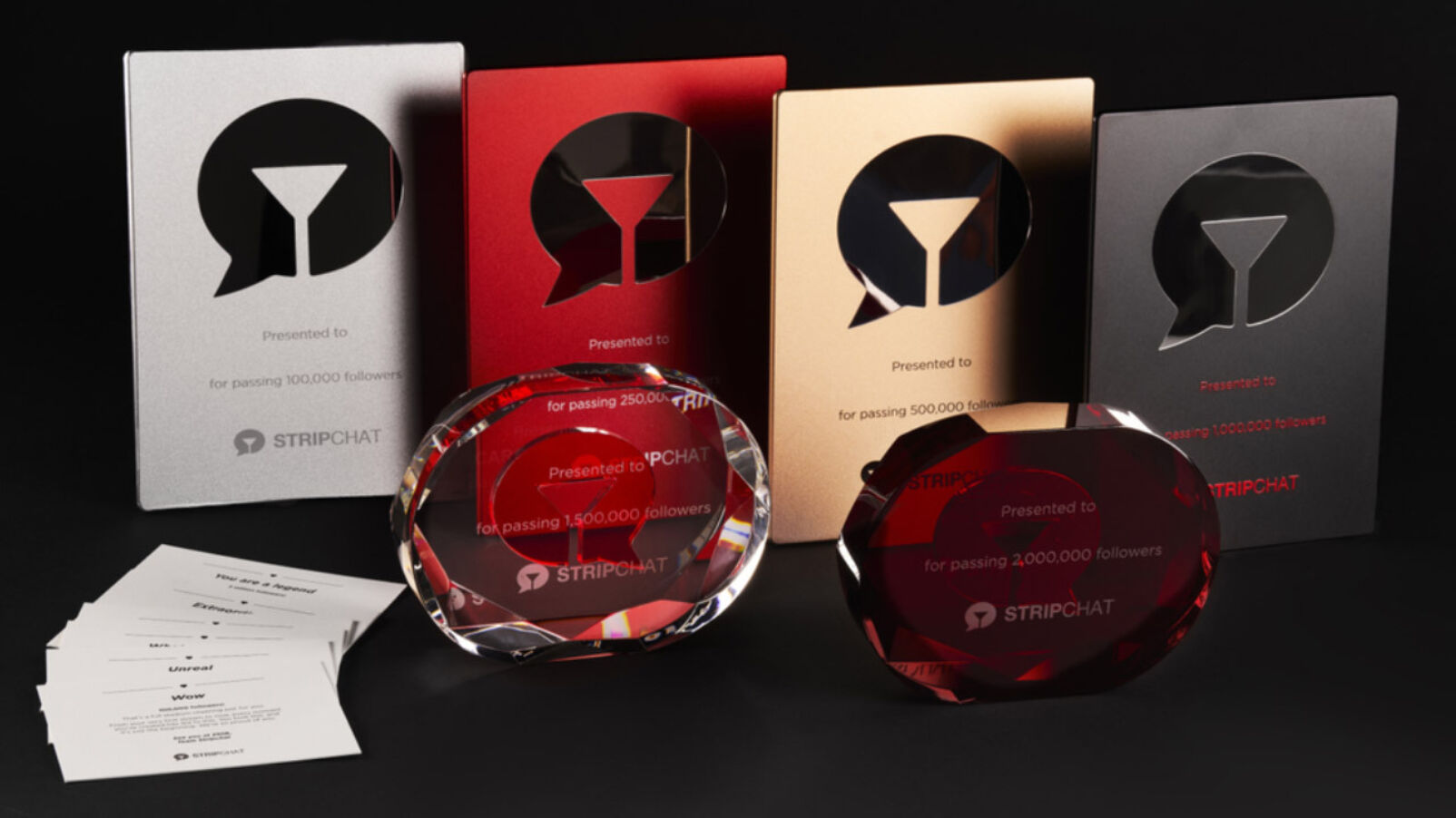 Stripchat award trophies for models